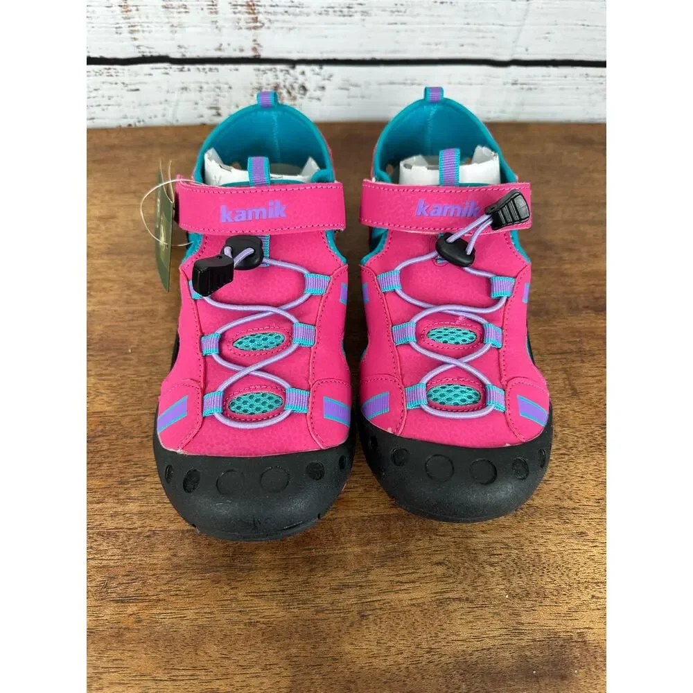New In Box Girl's Pink Kamik Water Hiking Shoes- Mantaray Pink Rose Youth Size 7